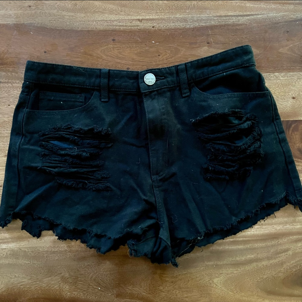 Black Hi-Rise shorts